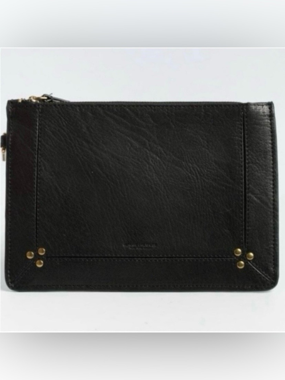 🍁Jerome Dreyfuss Leather Pouch Clutch - Black 11.5x7.5" High Quality Like New